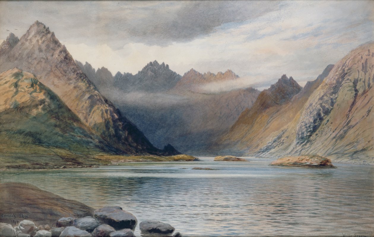 En sjö norr om Hadrianus mur, 1894 (akvarell på papper) av Walter Severn