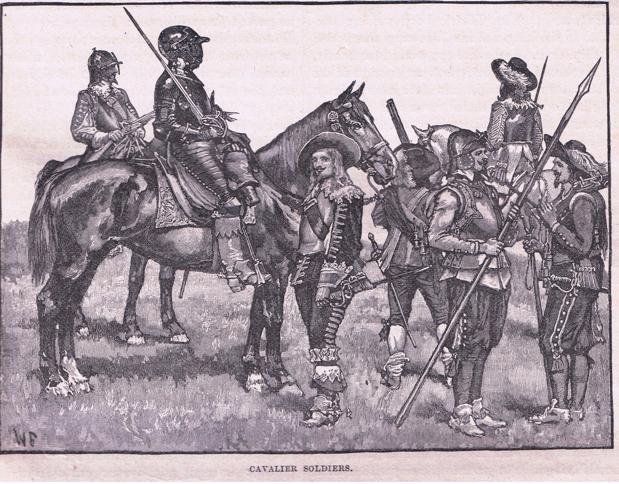 Kavaljersoldater 1645 e.Kr av Walter Stanley Paget