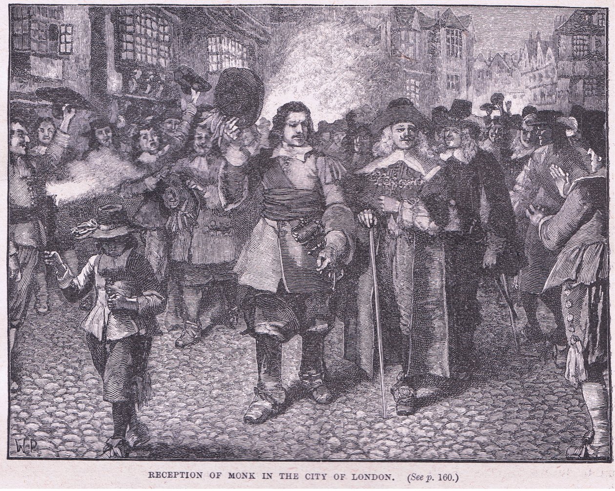 Mottagning av munk i staden London 1659 e.Kr av Walter Stanley Paget
