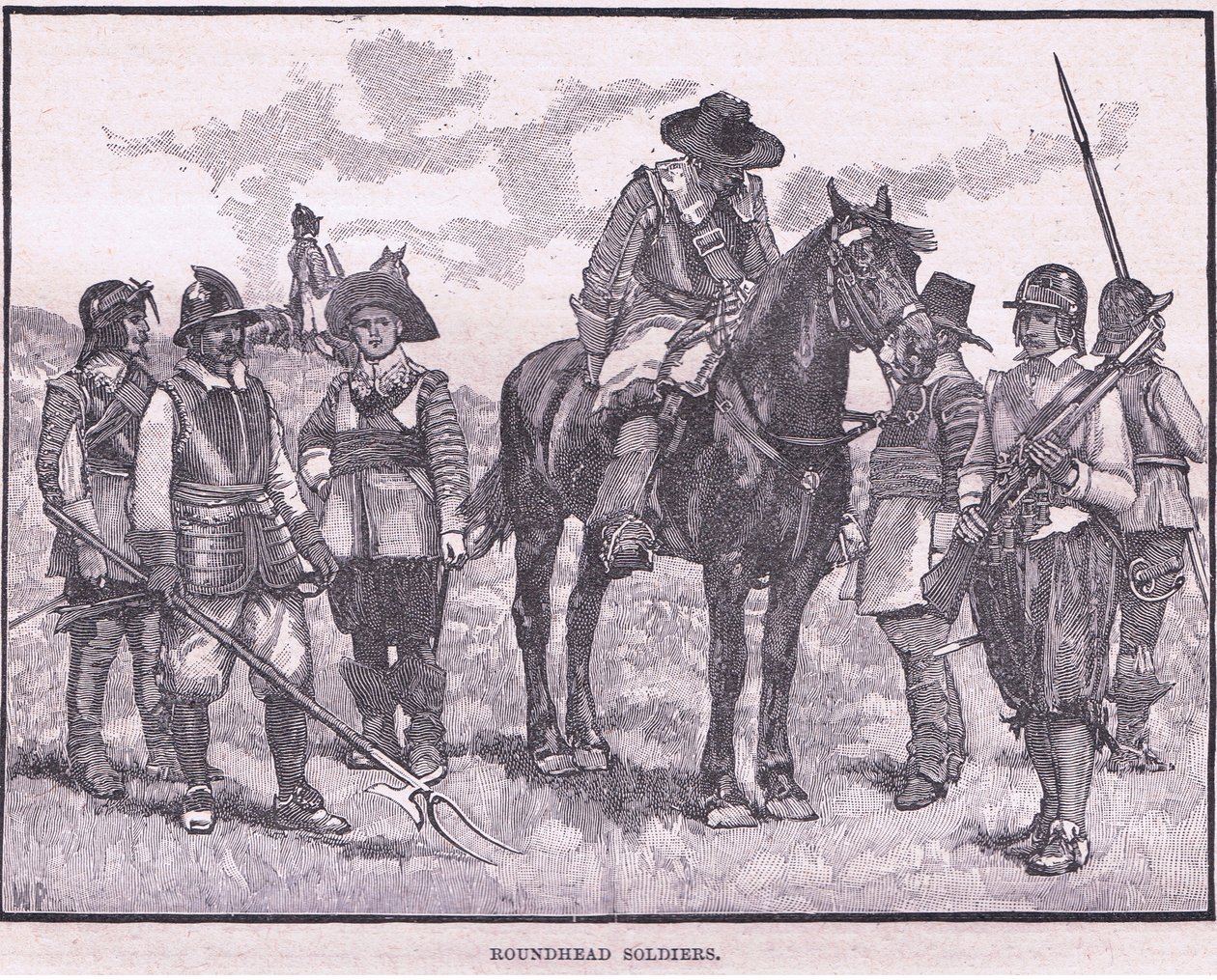 Roundhead-soldater AD 1645 av Walter Stanley Paget