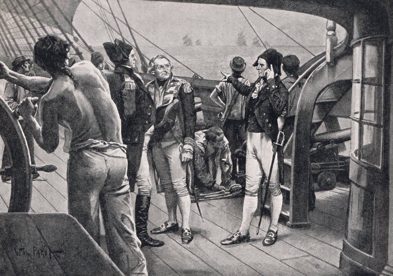 Sir John, det finns tjugosju segel av linjen, illustration från 
