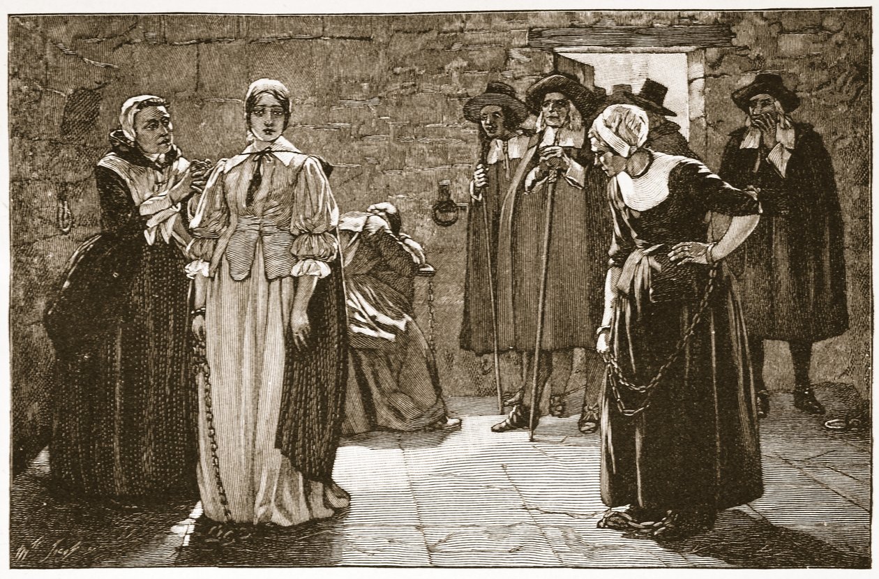 The Sorceresses, en incident från puritansk tid, illustration från 
