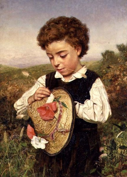 Stråhatten (olja) av Walter Anderson