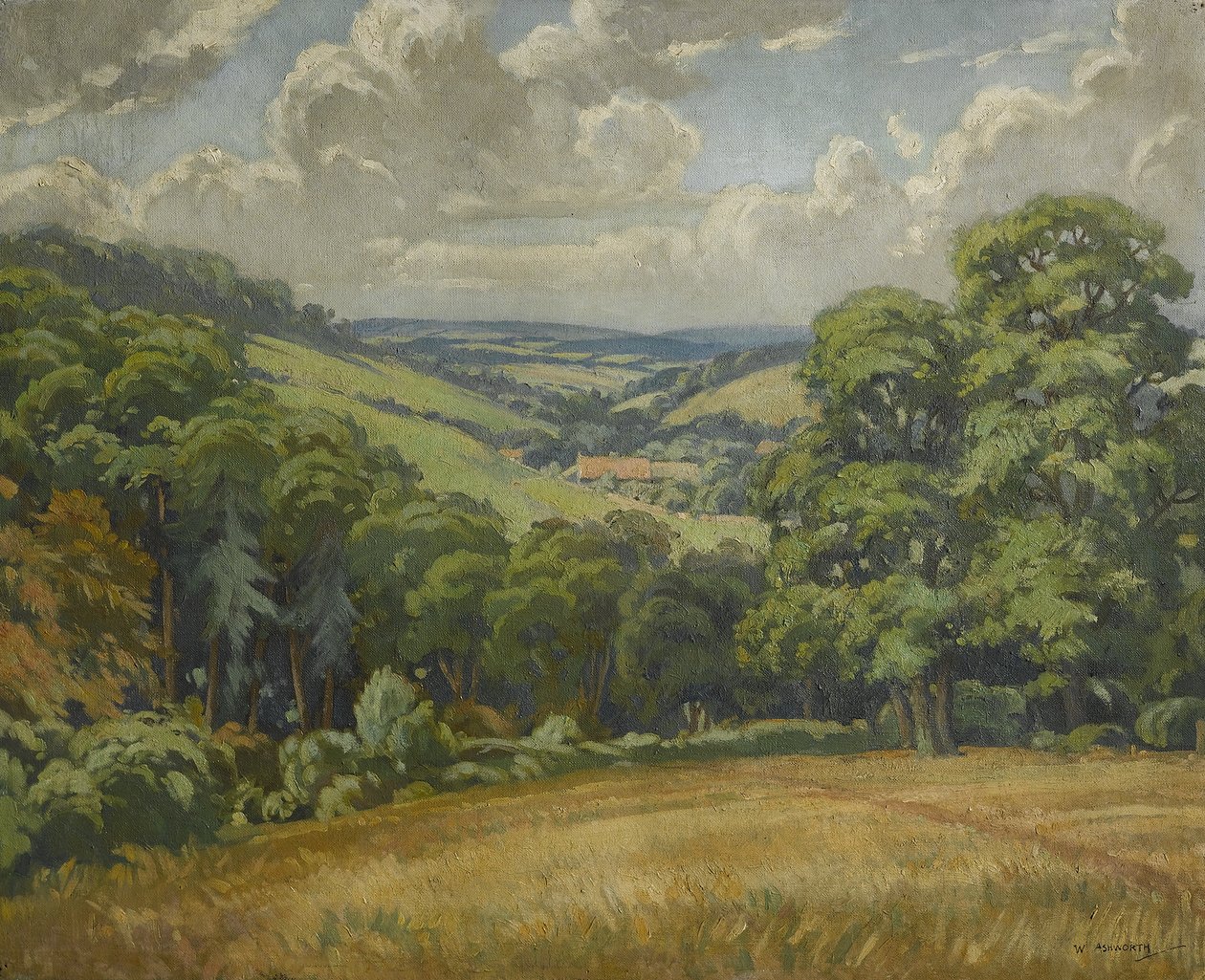 Devon Scene、Near Widdecombe Moor、1949年頃（キャンバスに油彩）スウェーデン語 av Walter Ashworth