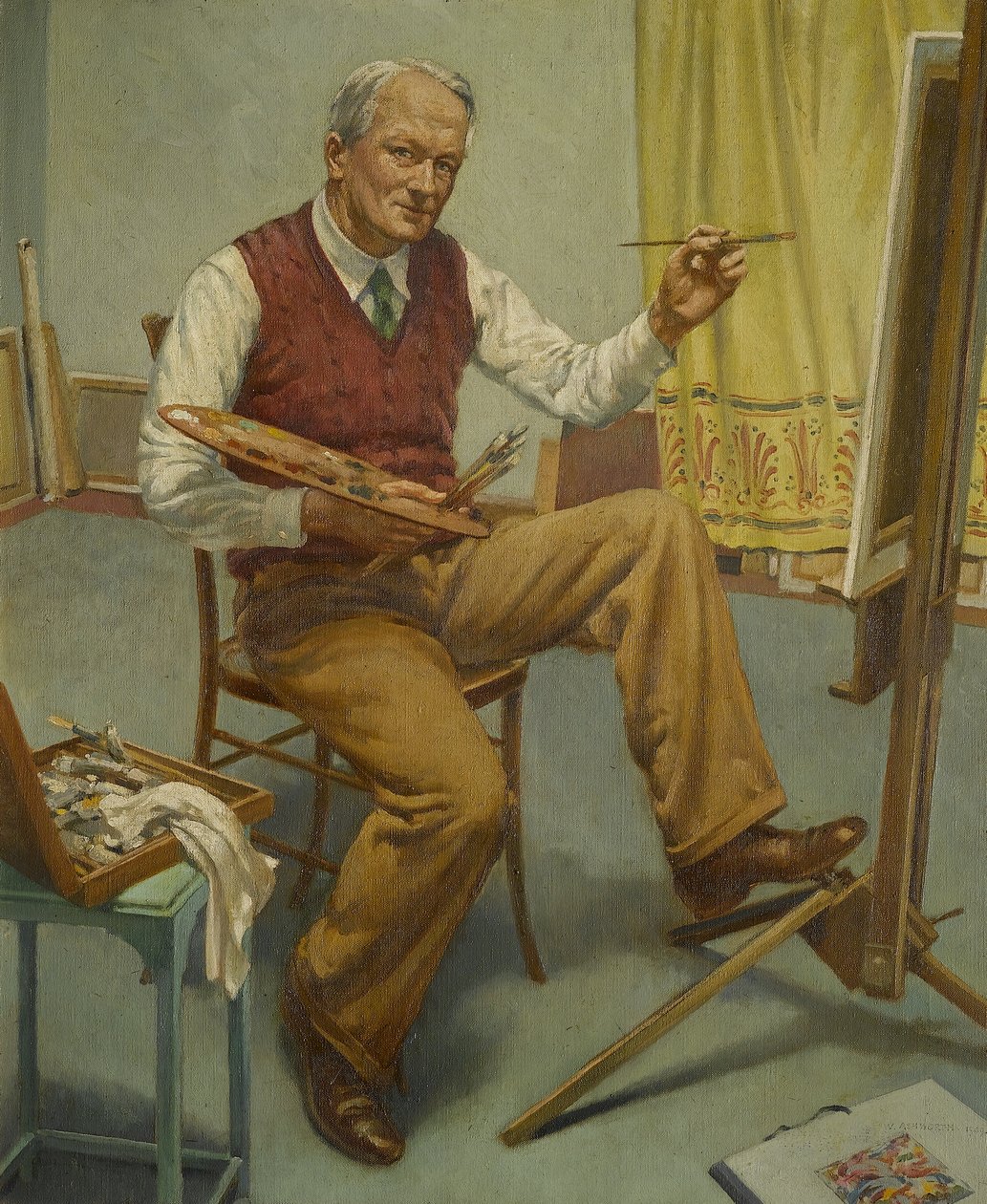 Genom spegeln nr 1 (Självporträtt) av Walter Ashworth