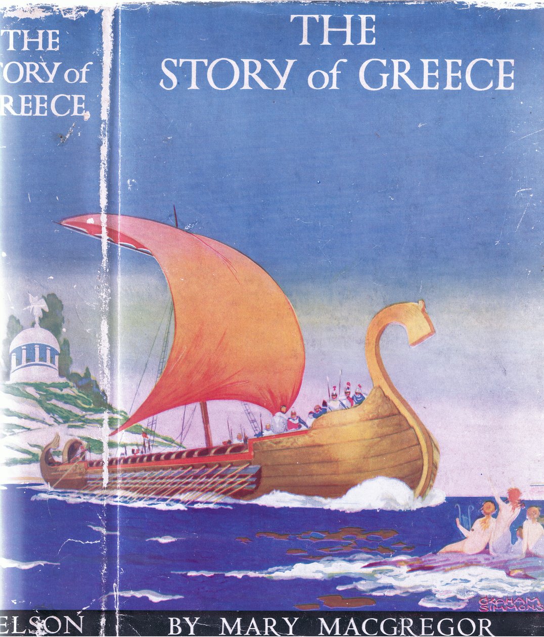 Framsidans design, illustration från The Story of Greece, 1930-talet av Walter Crane