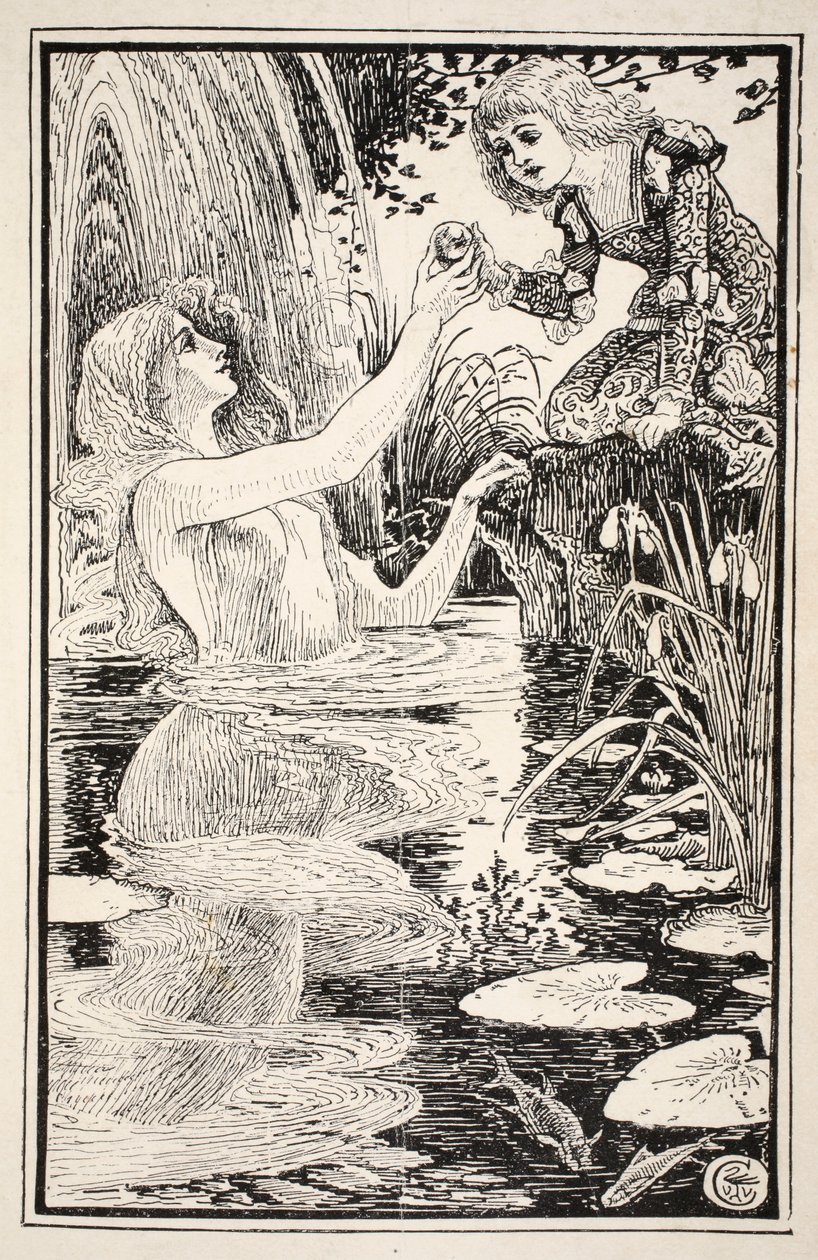 "Jag är här käraste lilla - jag är din egen gudmor", sade Nix-damen, illustration från "Mrs Burton Harrison
