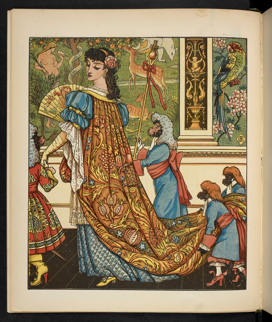Illustration för Skönheten och Odjuret. av Walter Crane