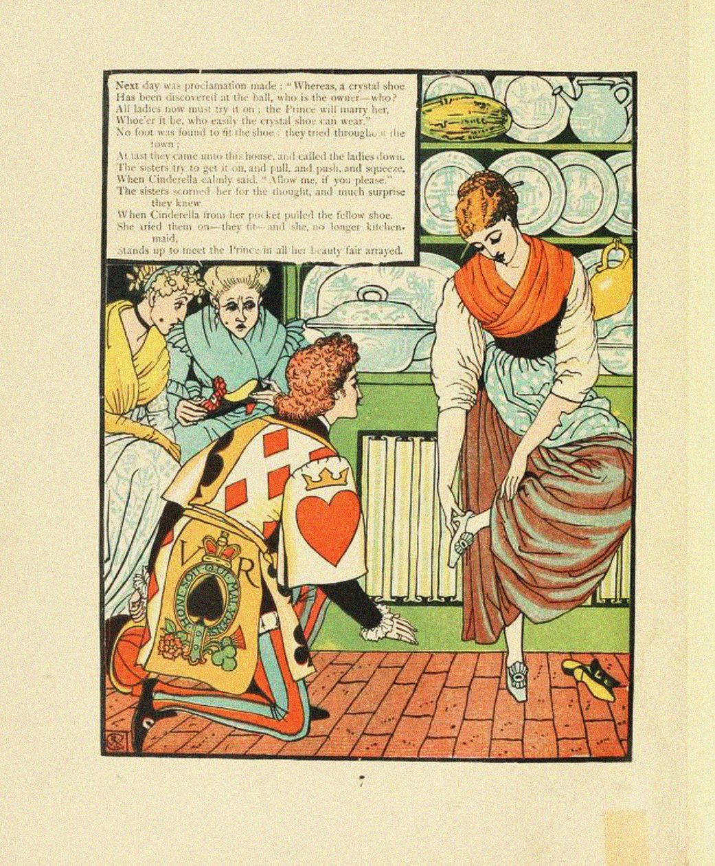 Illustration för Saga Askungen av Walter Crane