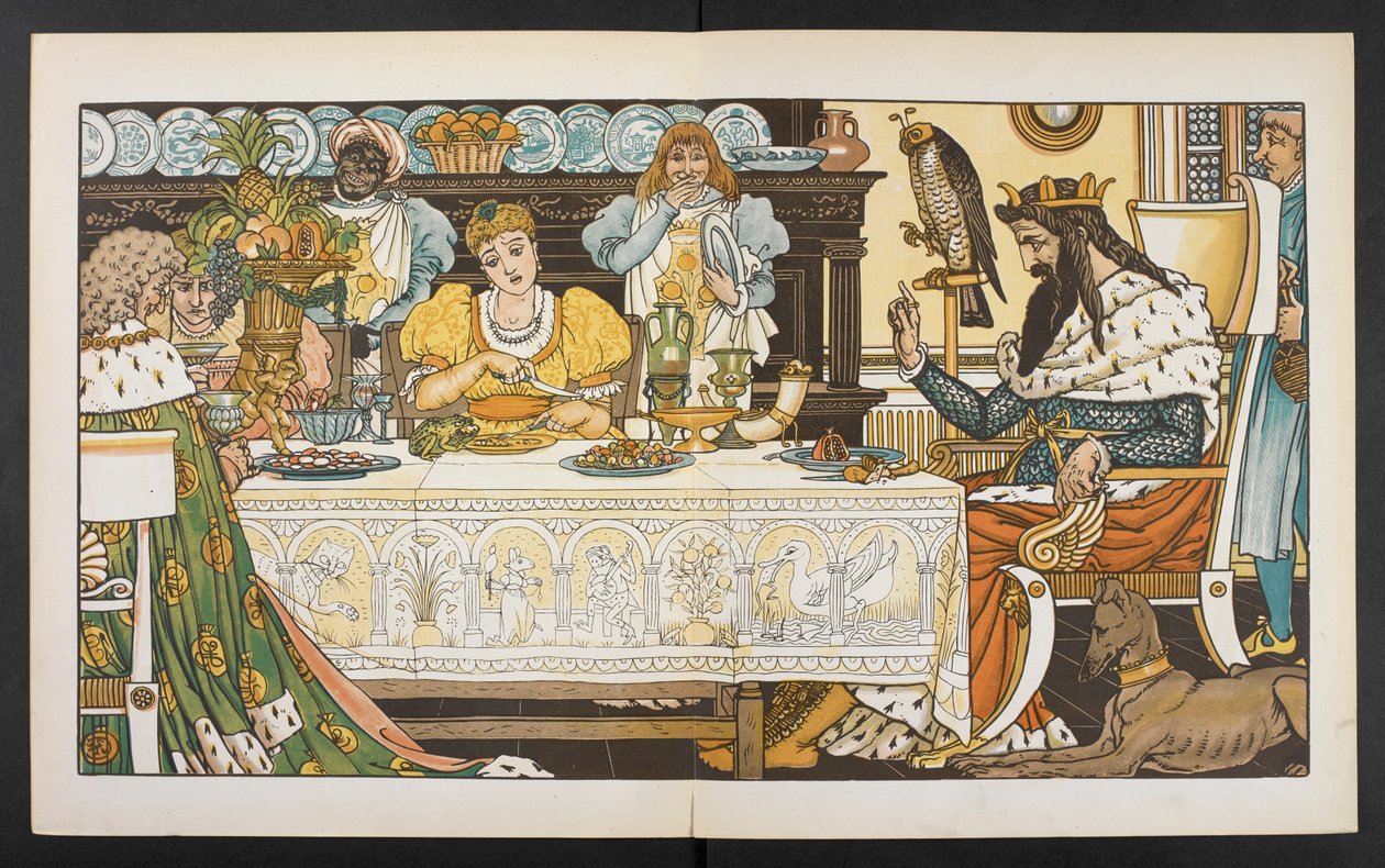 Illustration för grodprinsen. av Walter Crane