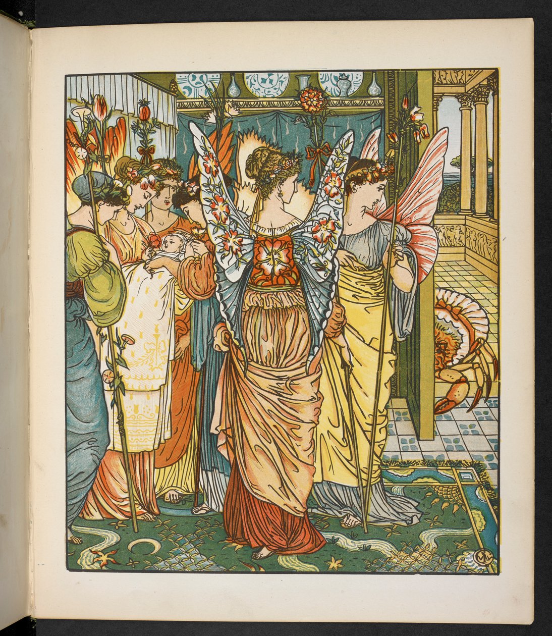 森の中のハインドのイラスト.スウェーデン語 av Walter Crane