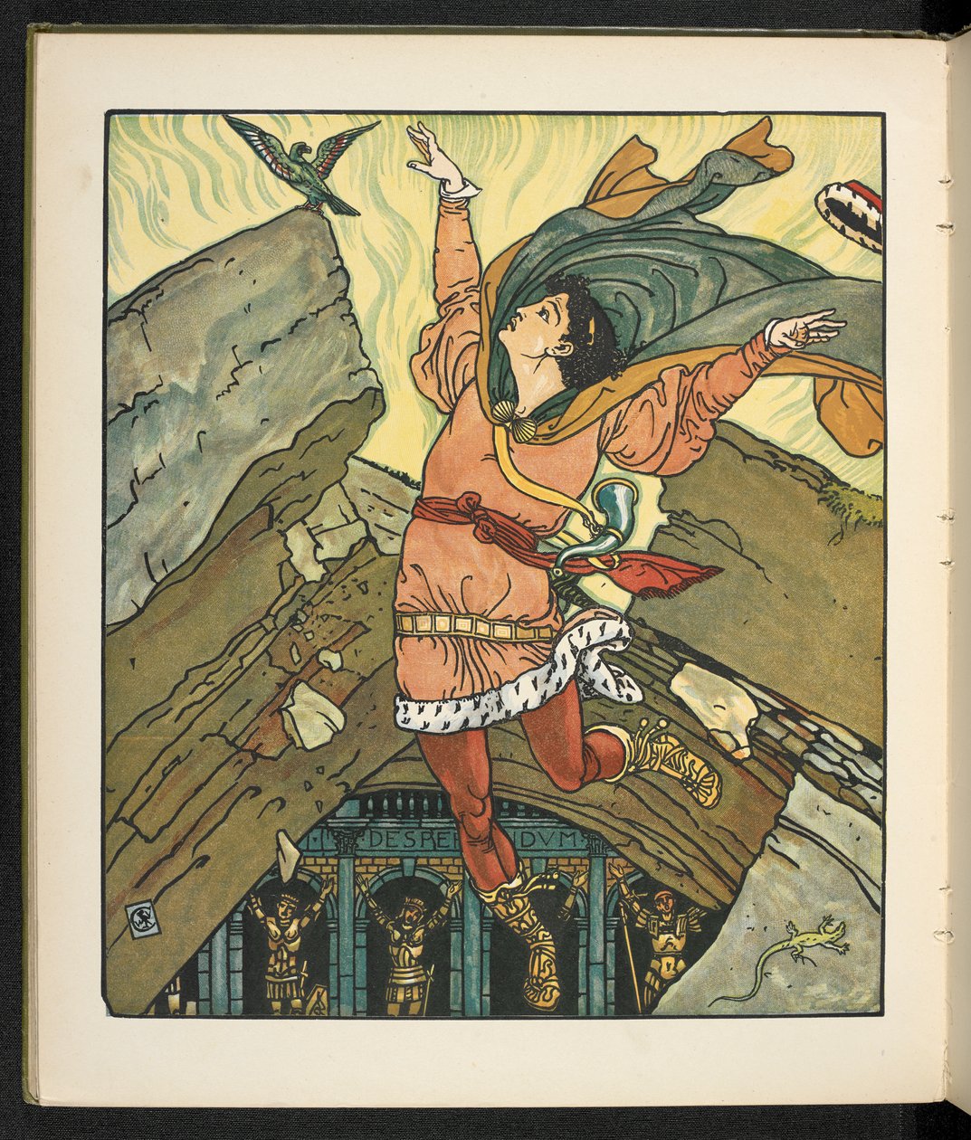 Illustration till berättelsen, prinsessan Belle étoile. av Walter Crane