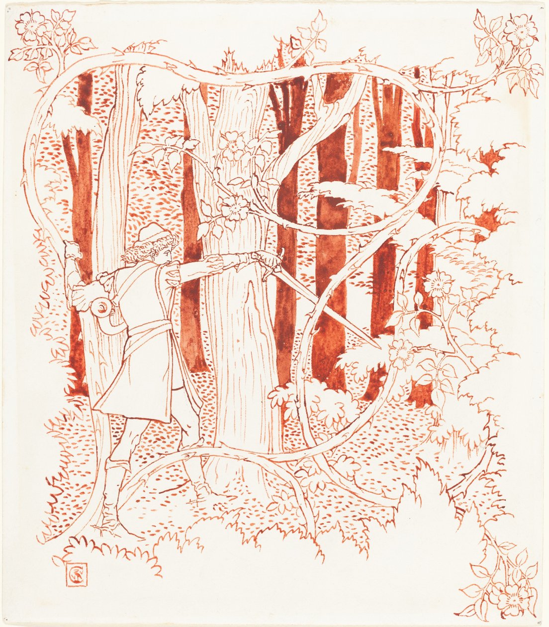 Prince Charming i skogen av Walter Crane