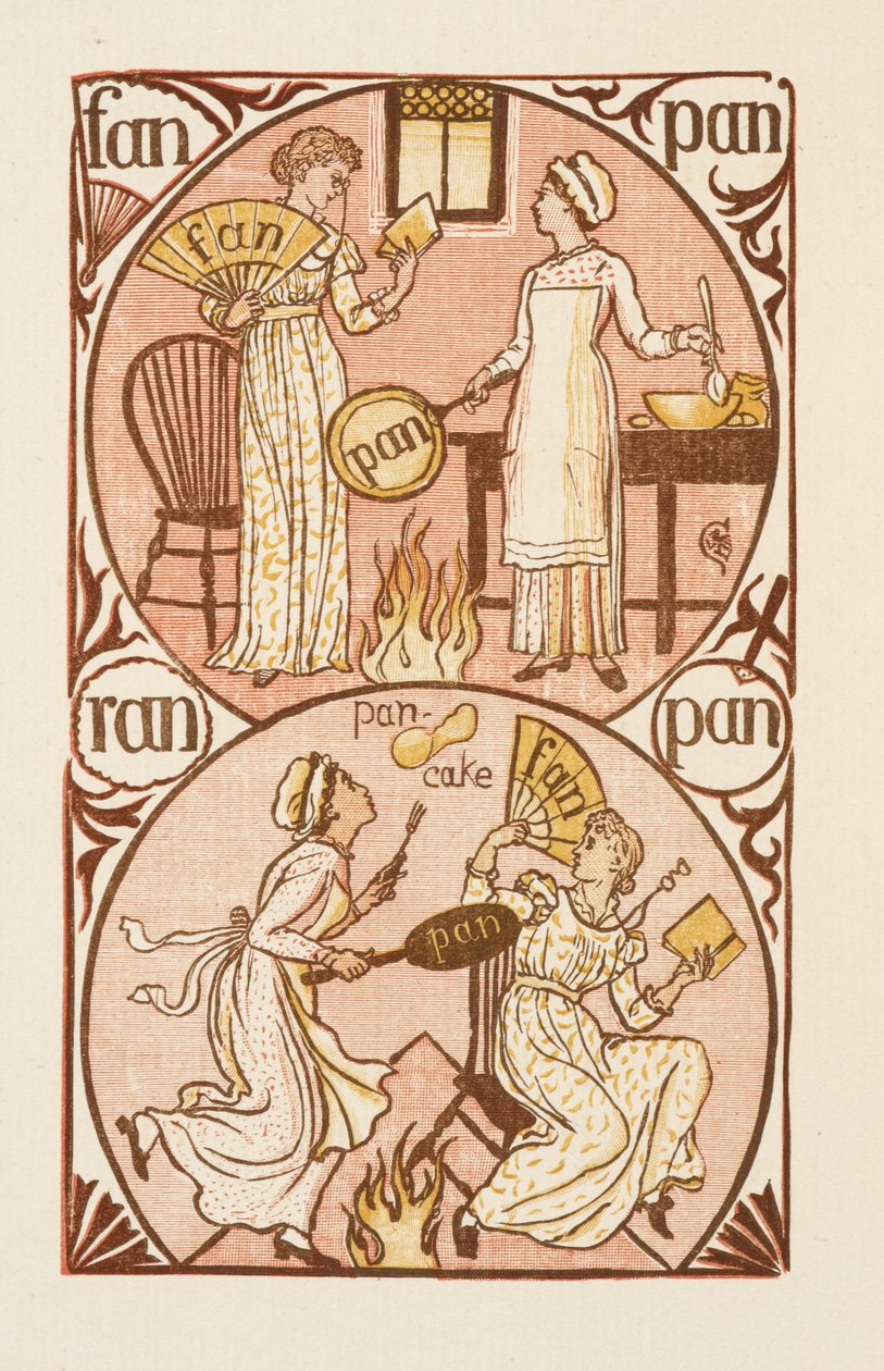 Rimande ord som slutar på bokstaven N. The Golden primer av Walter Crane