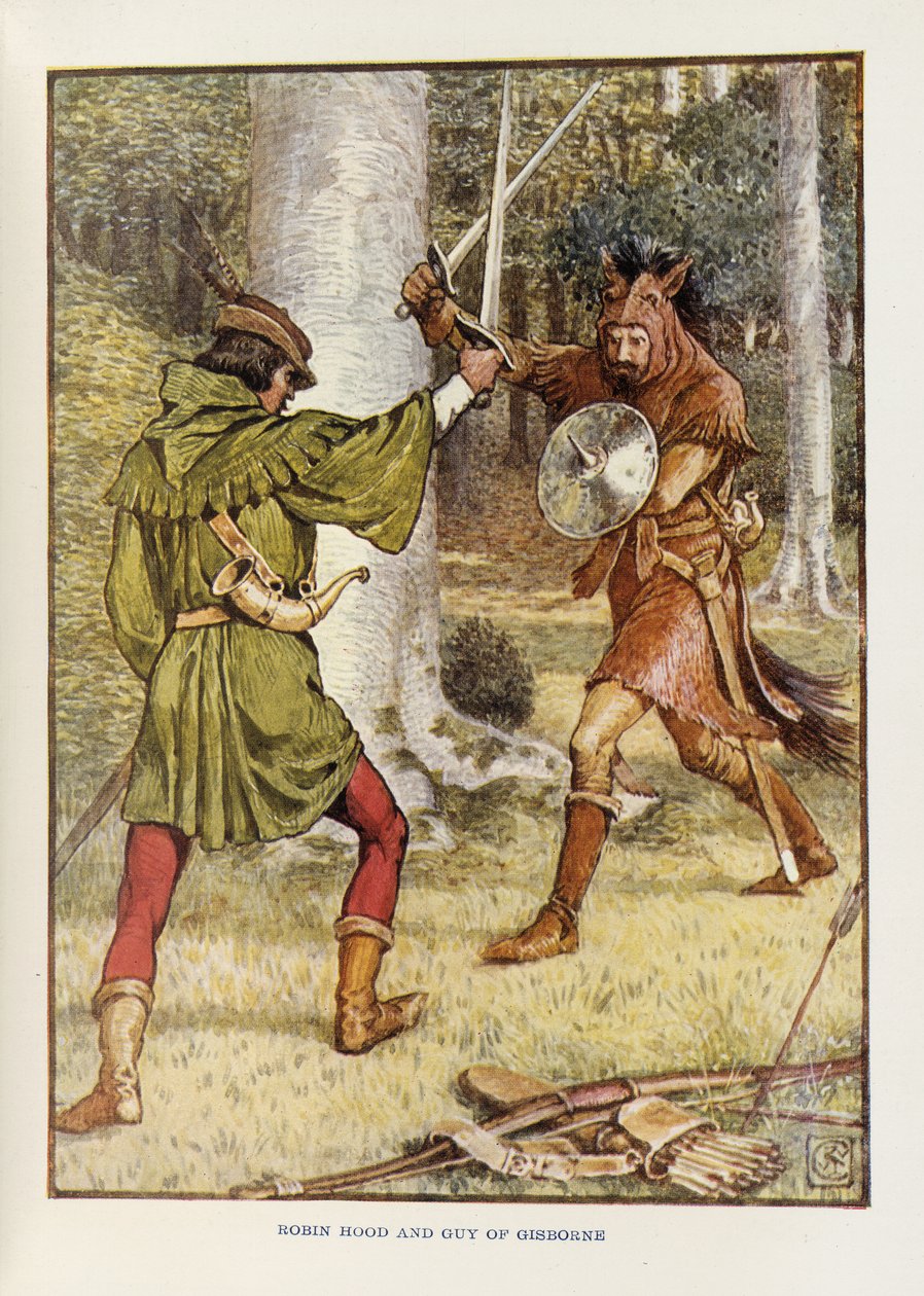 ロビン・フッドとガイ・オブ・ギズボーンのスウェーデン人 av Walter Crane