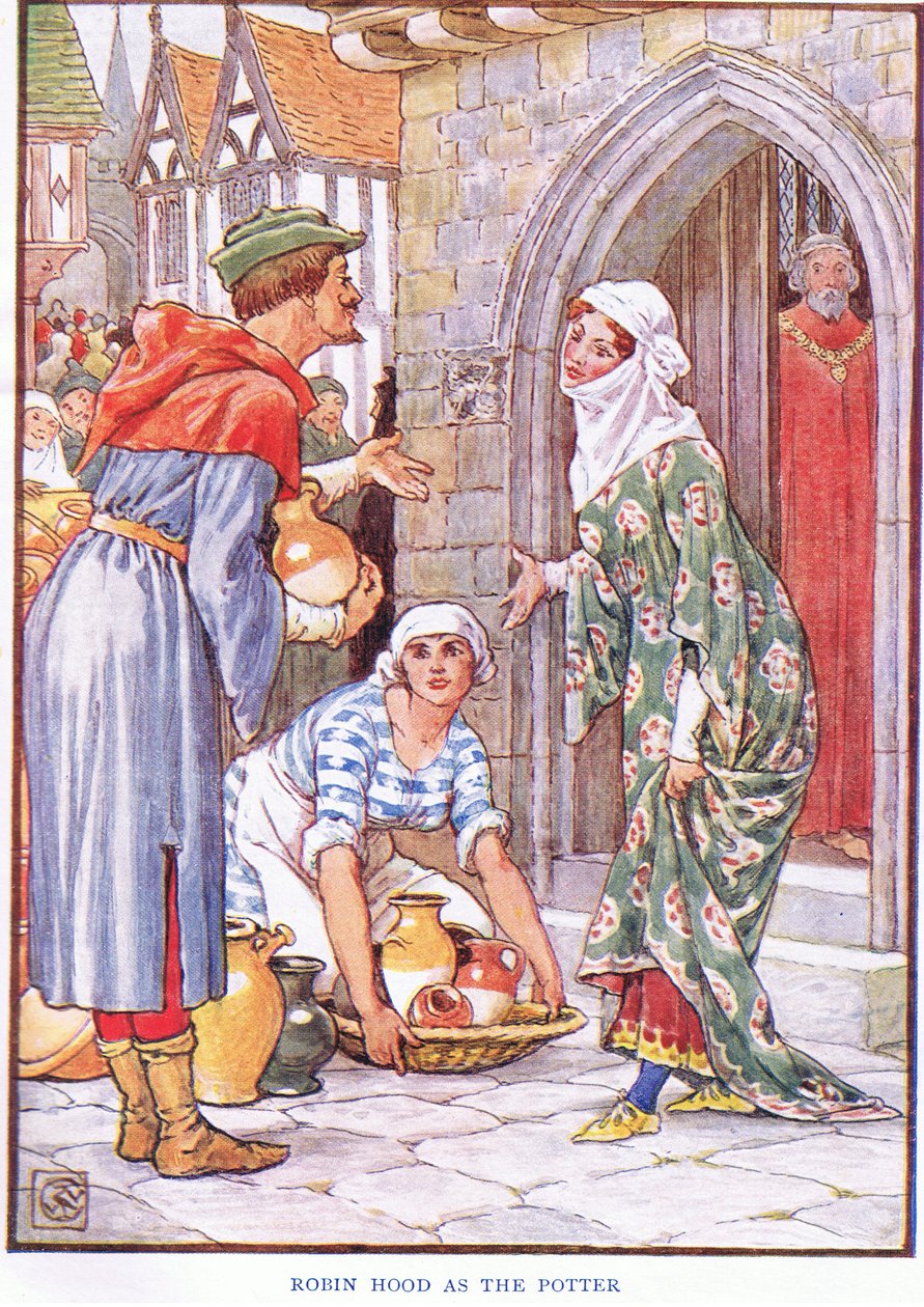 Robin Hood som krukmakaren, ca 1920 av Walter Crane