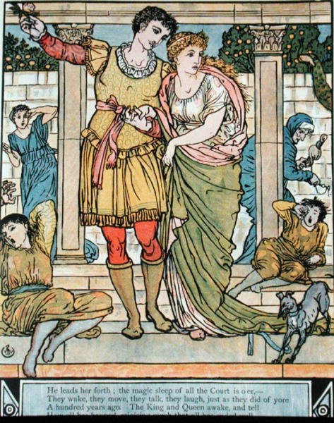 Prinsen som räddar prinsessan, illustration för 
