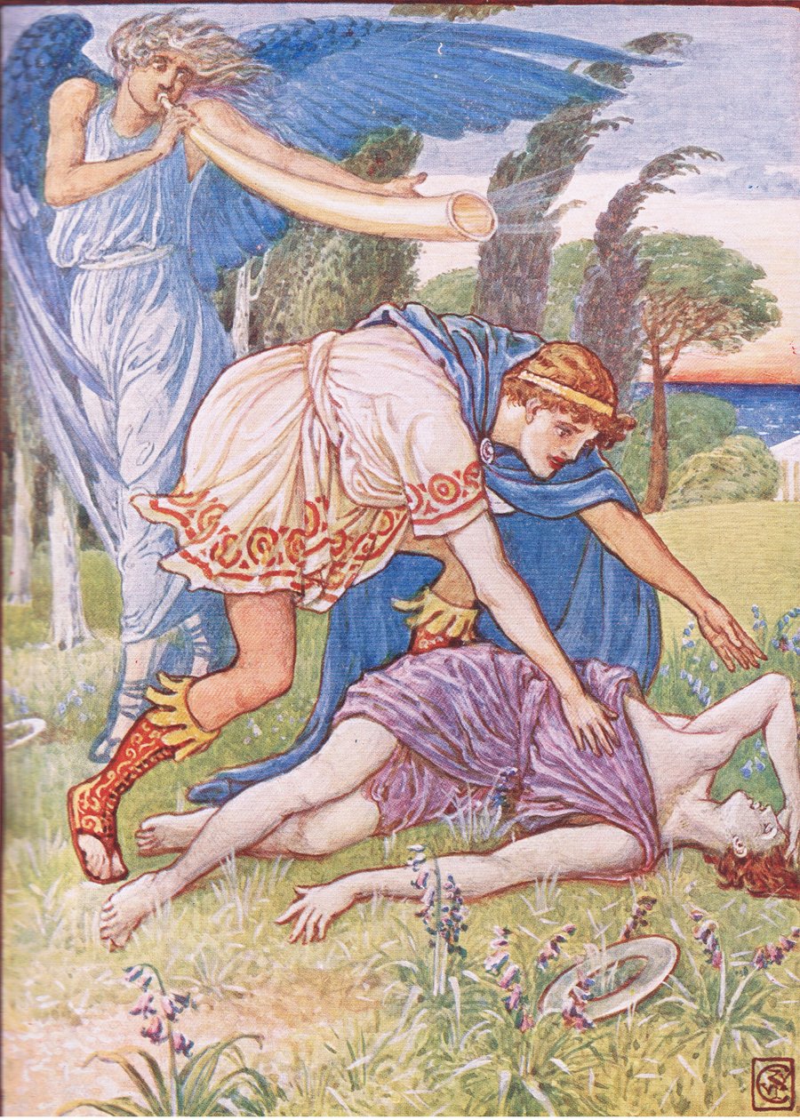Vindguden skickade en vindpust från söder, illustration från 