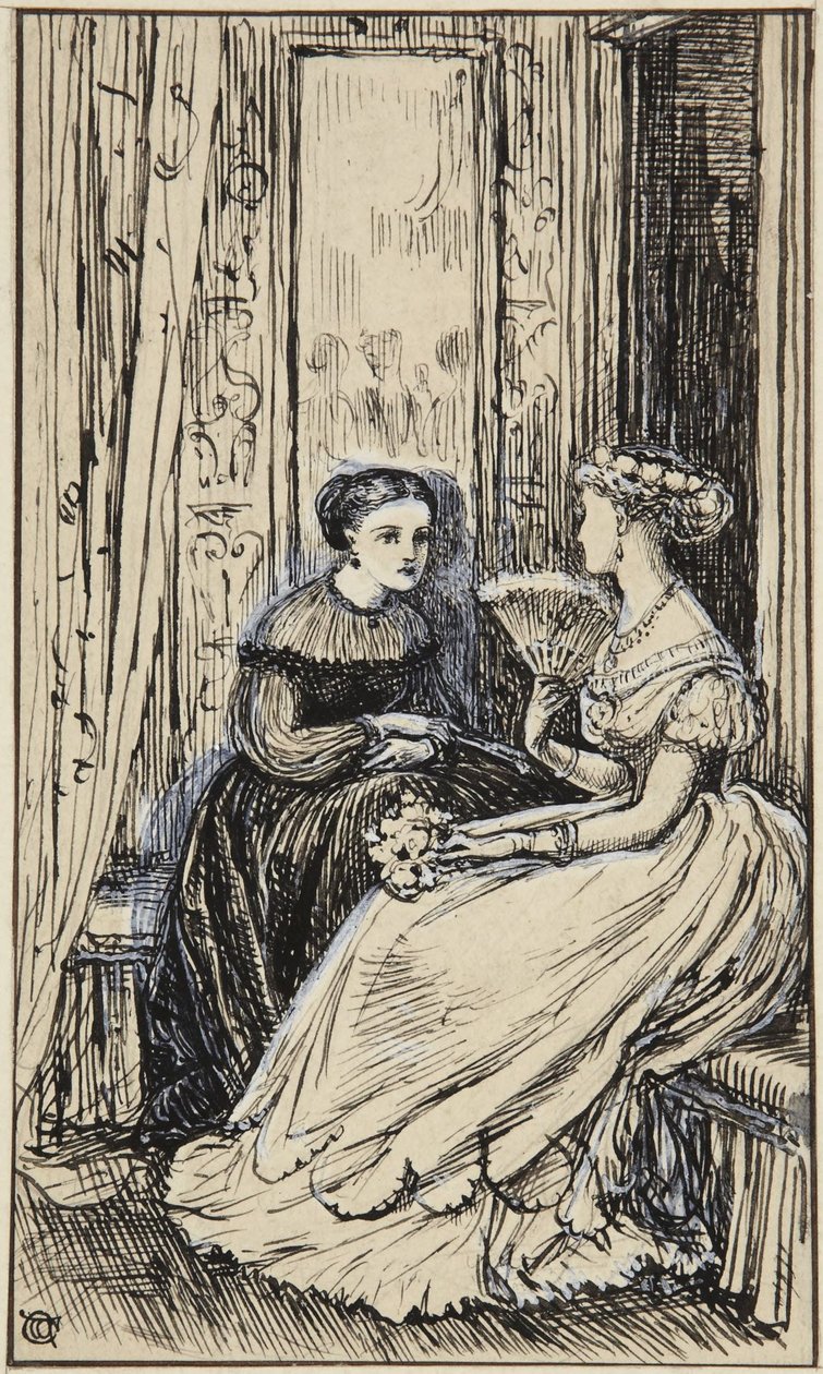 Två damer i samtal (Anne Hereford) av Walter Crane