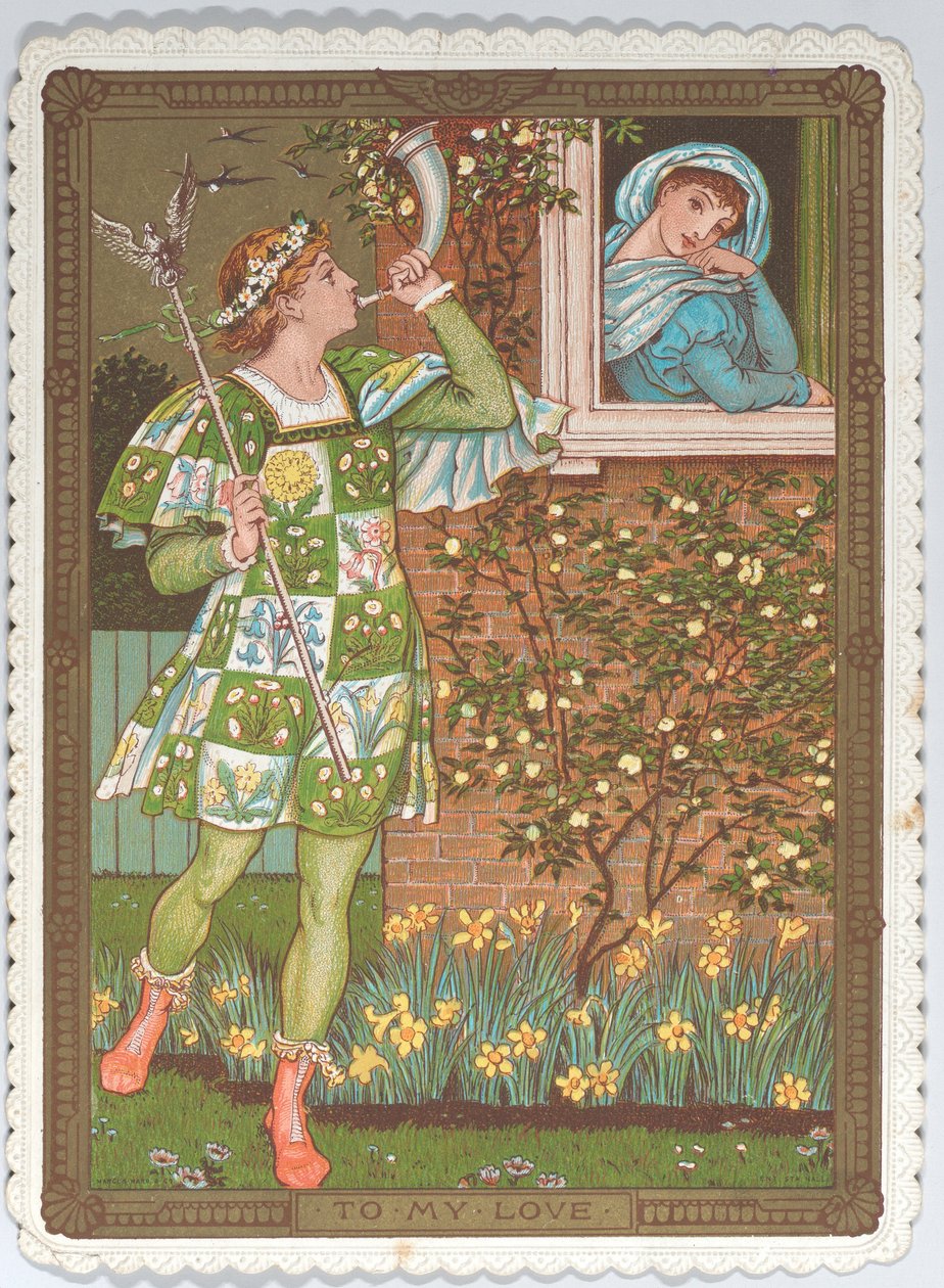 Alla hjärtans dag-kort av Walter Crane