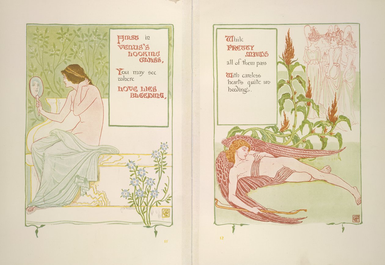 Venus ser glasögon och pigor av Walter Crane