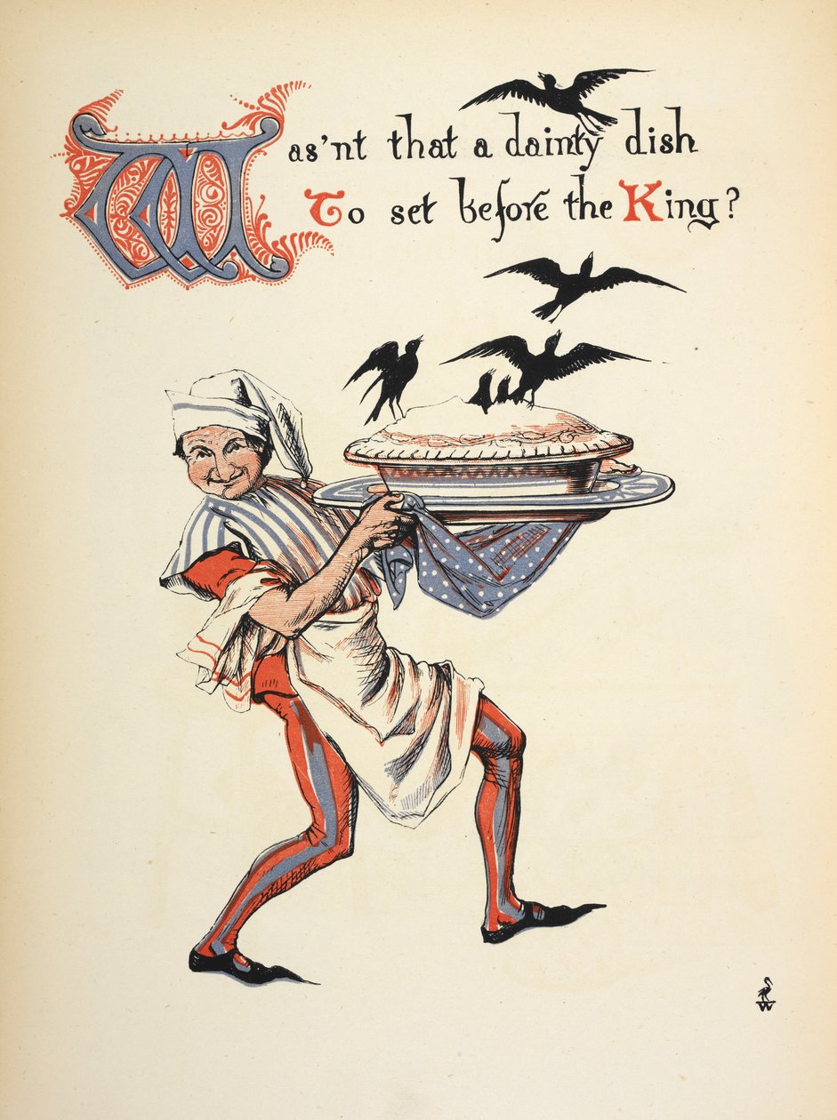 Var inte det en läcker rätt att ställa inför kungen? av Walter Crane