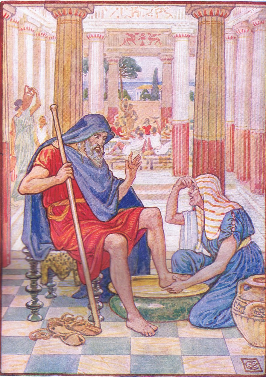 Ja, sannerligen, du är Odysseus, illustration från The Story of Greece, 1930-talet av Walter Crane