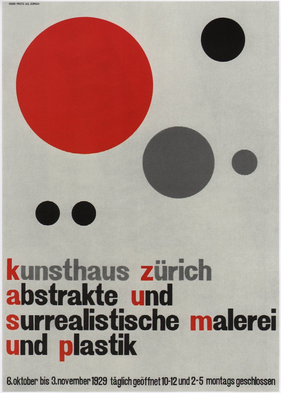 Utställning av abstrakta och surrealistiska målningar, 1929 av Walter Cyliax