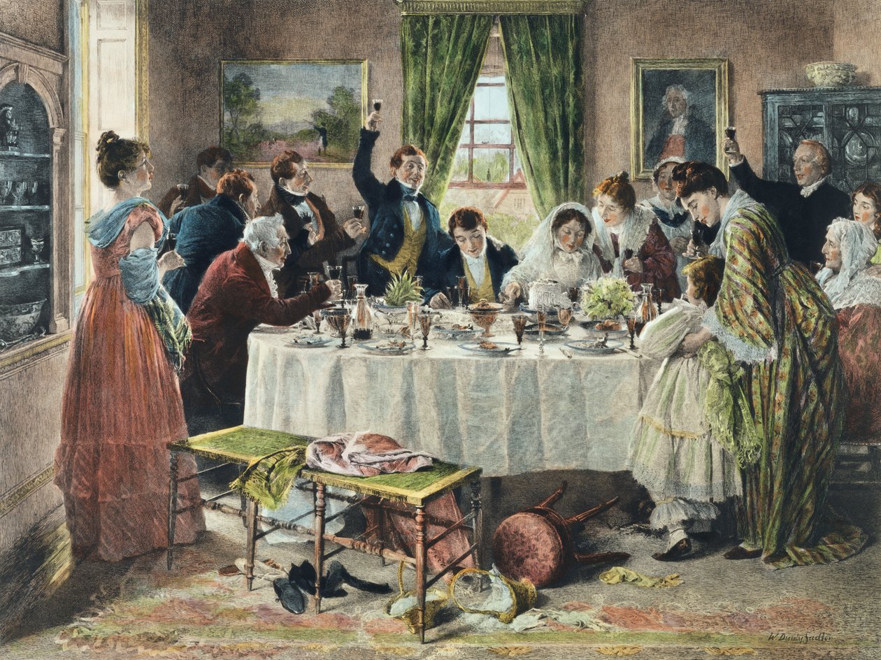 Hälsa till bruden, publicerad 1933 (akvatint) av Walter Dendy Sadler