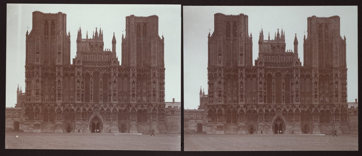 Wells Cathedral, Cathedral Green, Wells, Mendip, Somerset, 1913. av Walter Edward Zehetmayr