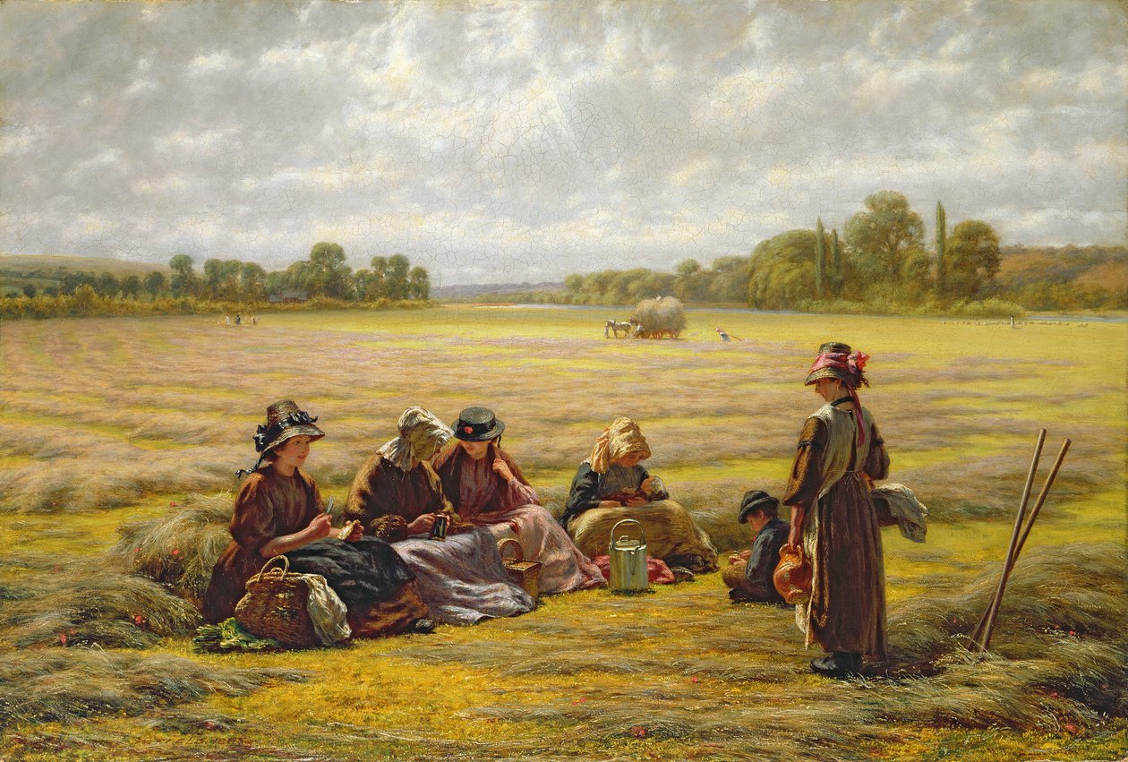 Skördare vilar i solen, Berkshire, 1865 av Walter Field