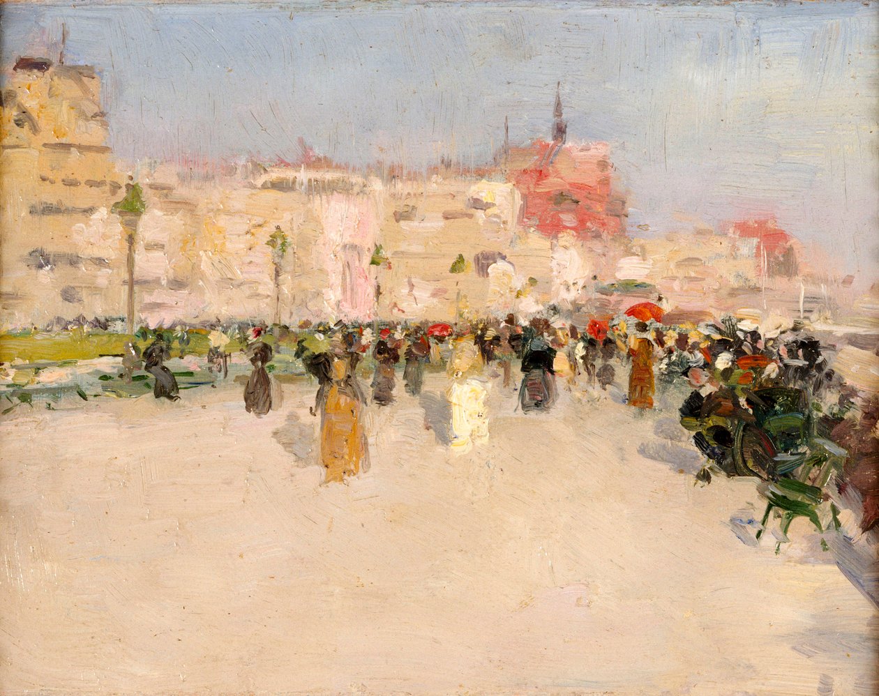 En strandpromenad, ca 1891 av Walter Frederick Osborne