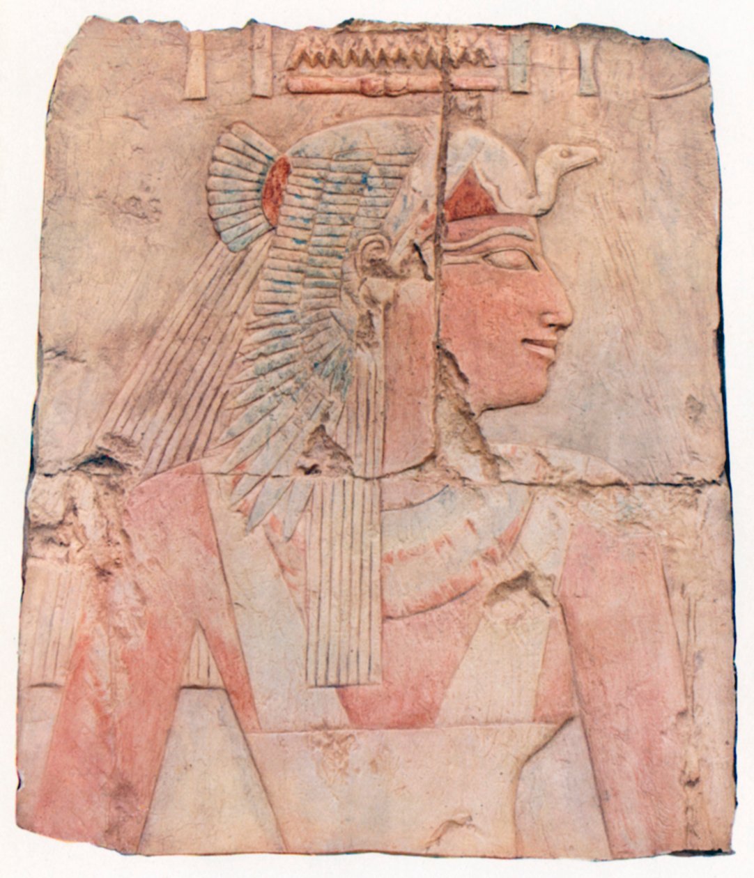 Aahmes, Hatshepsus mor, i templet vid Der El-Bahri (färglitografi) av Walter Frederick Roofe Tyndale