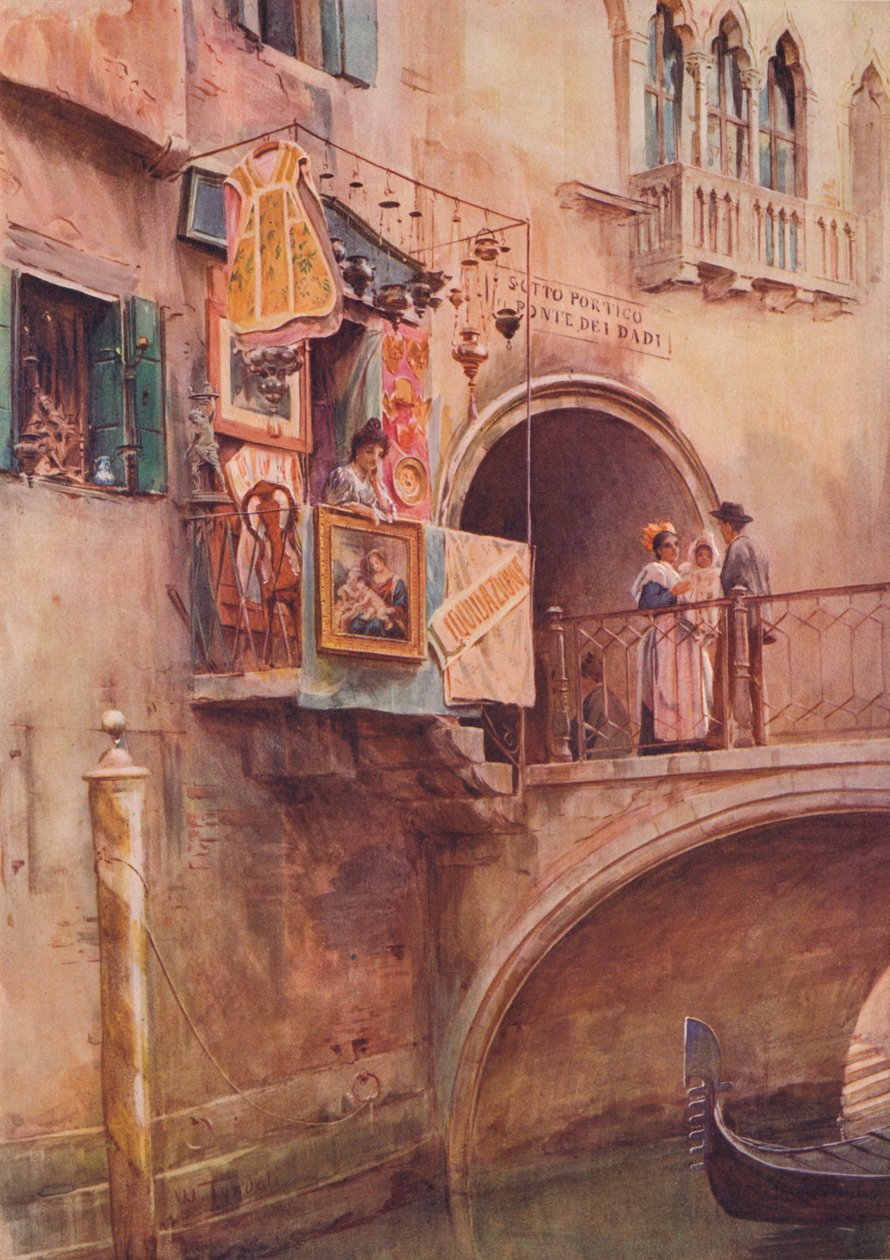 En antikaffär, Venedig, c1900 1913 av Walter Frederick Roofe Tyndale