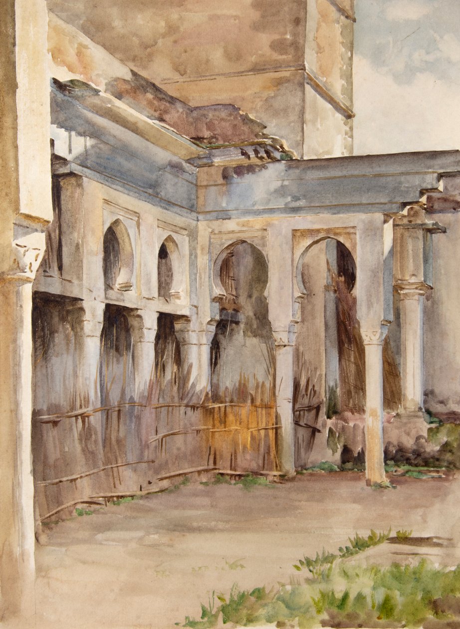 Innergård med hästskobågar (akvarell) av Walter Frederick Roofe Tyndale