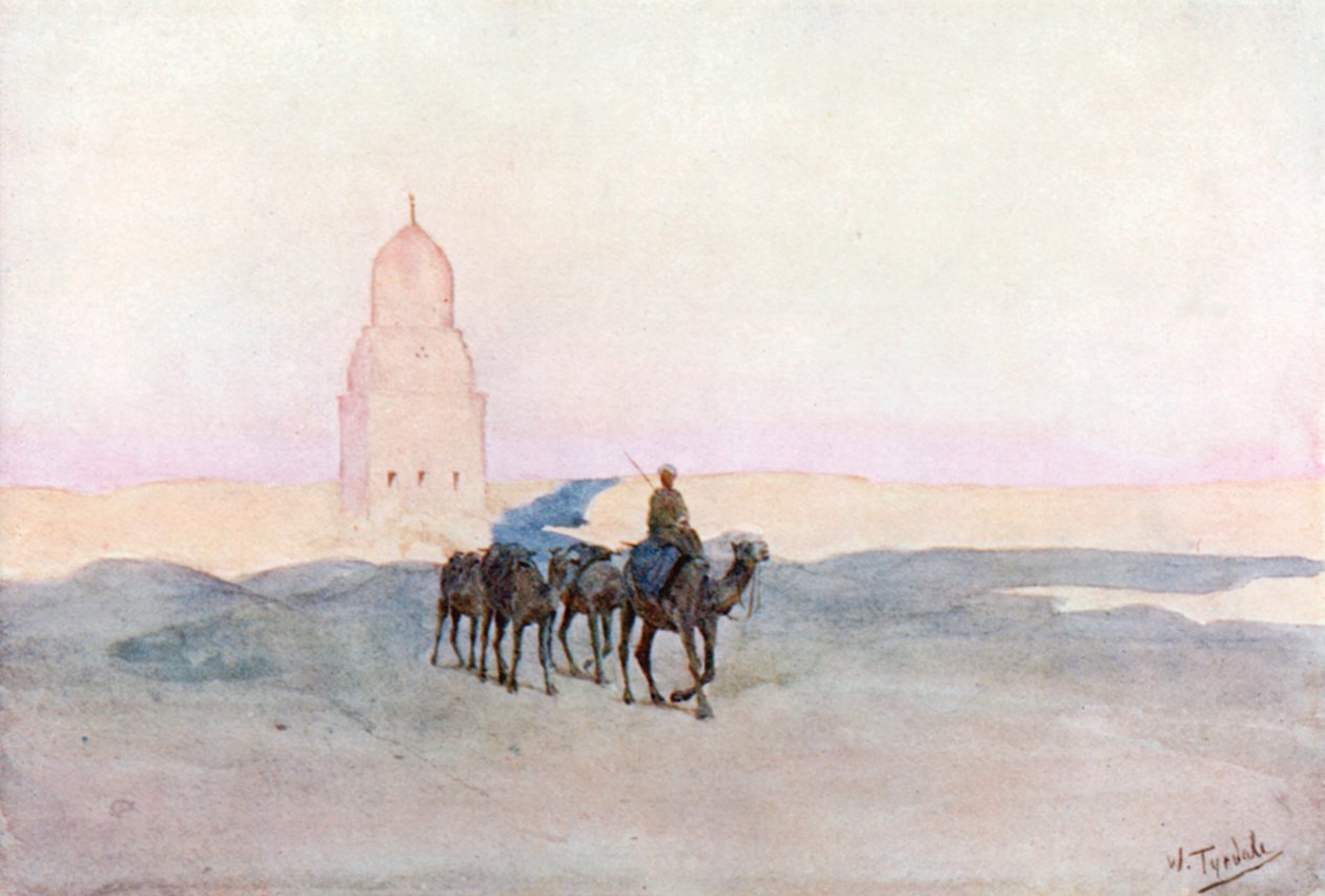 Nära kalifernas gravar, Kairo (färglitografi) av Walter Frederick Roofe Tyndale