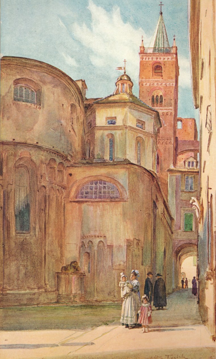Den romanska kyrkan i Albenga, c1910, 1912 av Walter Frederick Roofe Tyndale