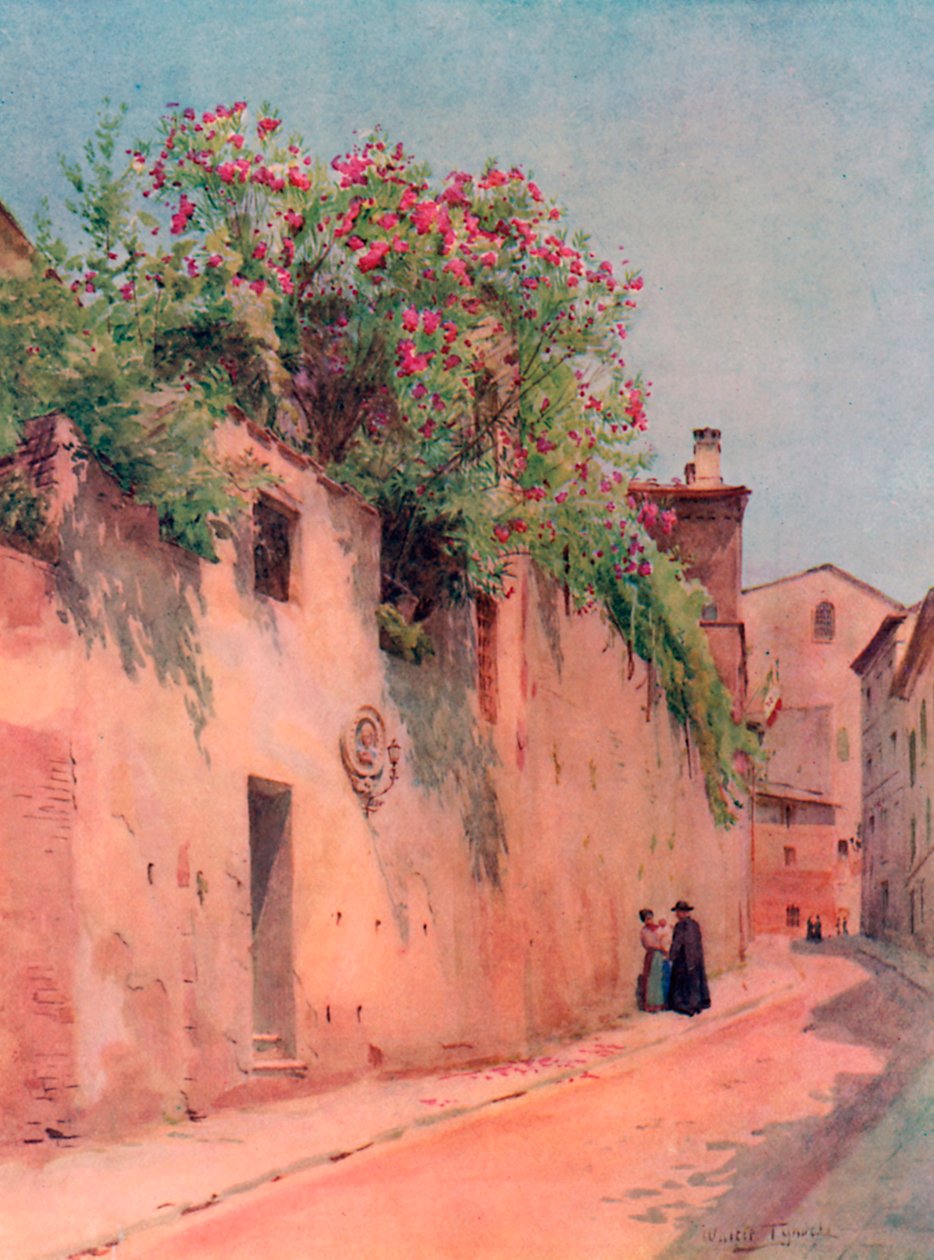 Via Delle Sperandie, Siena (färglitografi) av Walter Frederick Roofe Tyndale