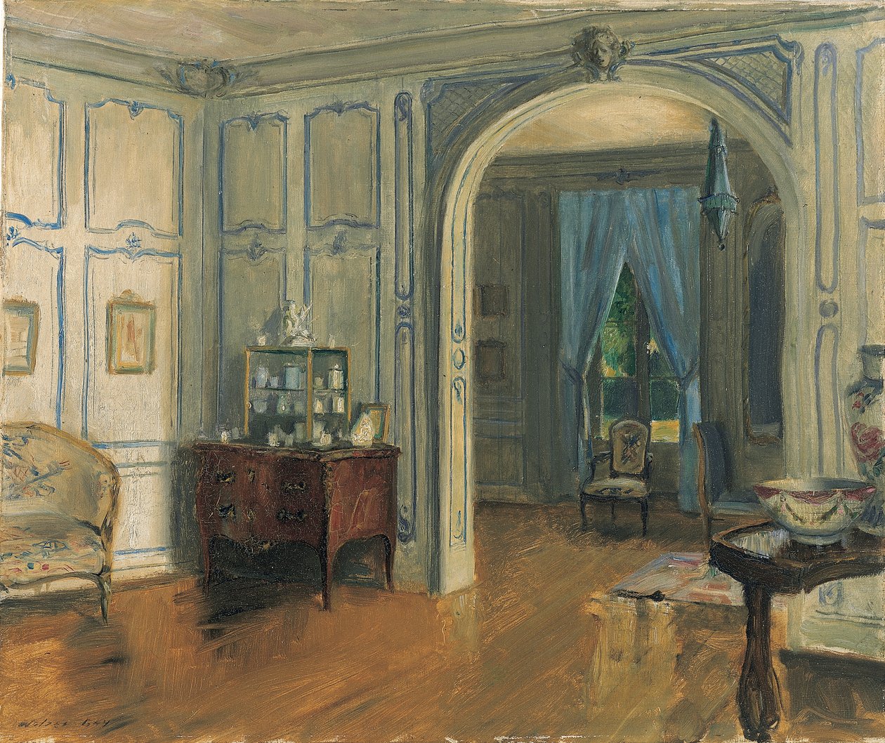 The Salon Carre of the Villa Trianon, c.1910 (olja på duk) av Walter Gay