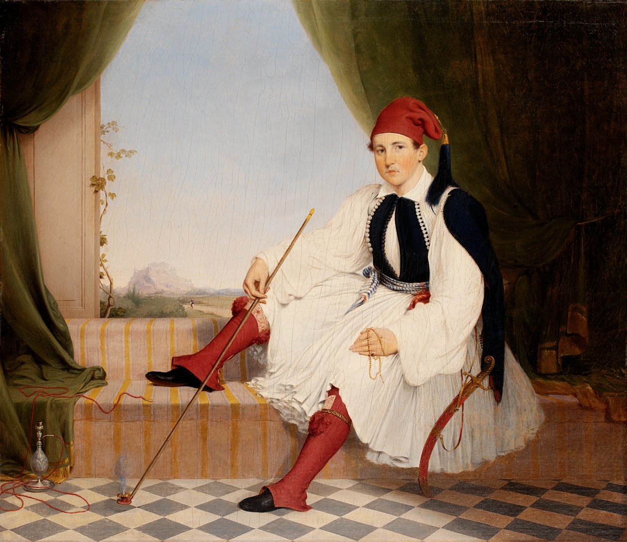 Porträtt av John B. Carmac, i grekisk Evzone-dräkt, 1853. av Walter Gould