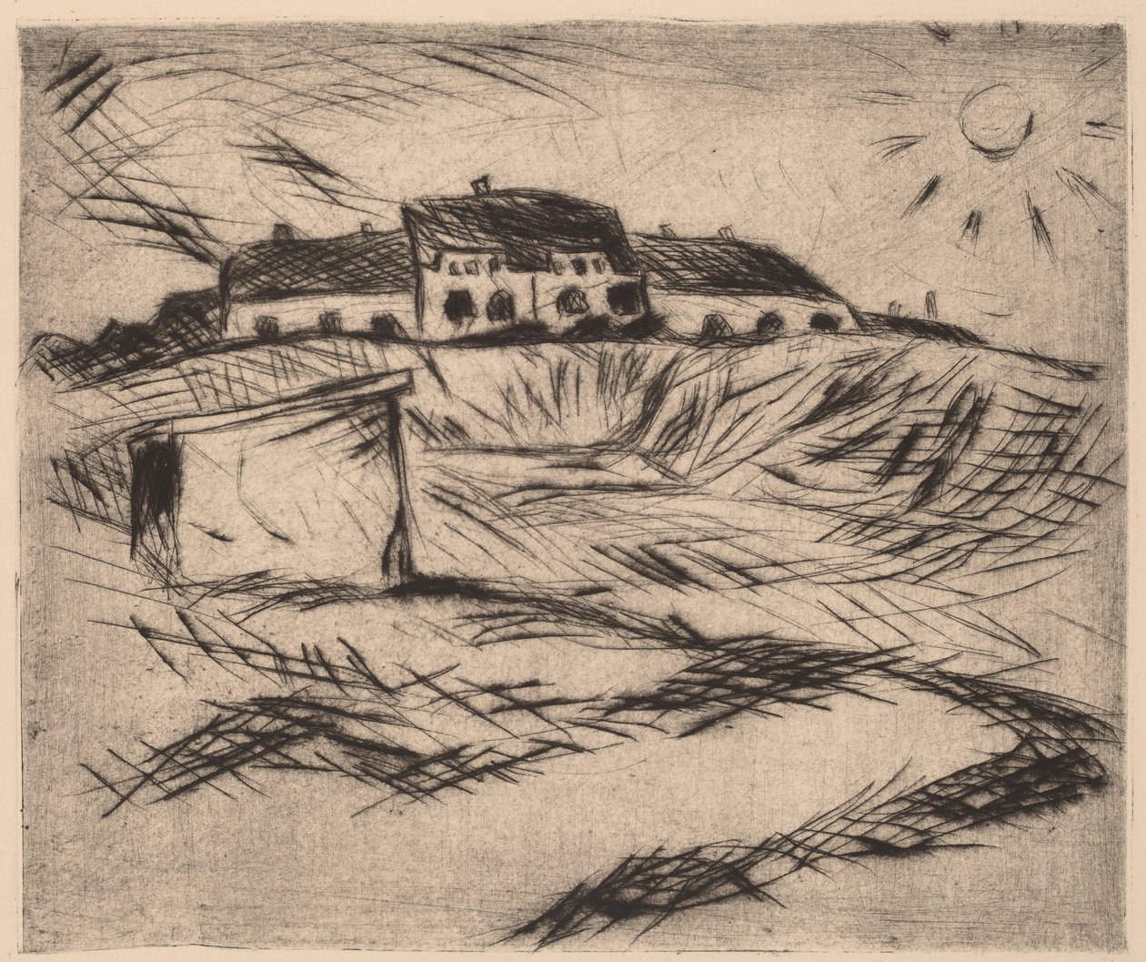 Kasern kasern, 1916. av Walter Gramatte