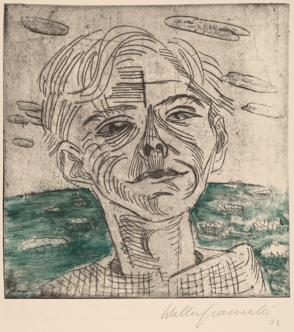 Man at the Sea, Självporträtt Man at the Sea, Självporträtt, 1923. av Walter Gramatte