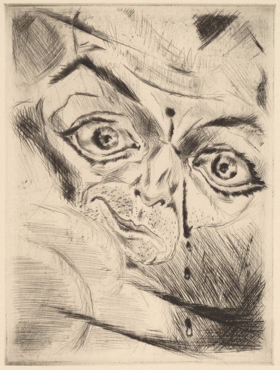 Peter med ett skottskada i pannan, 1918. av Walter Gramatte