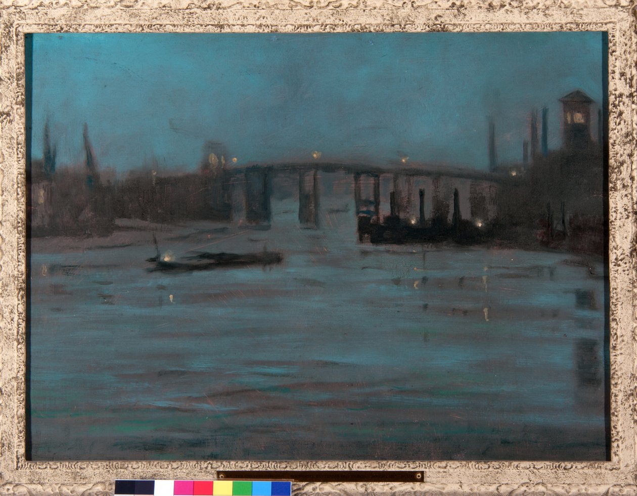 Nocturne, Battersea Old Bridge, London (olja på duk) av Walter Greaves