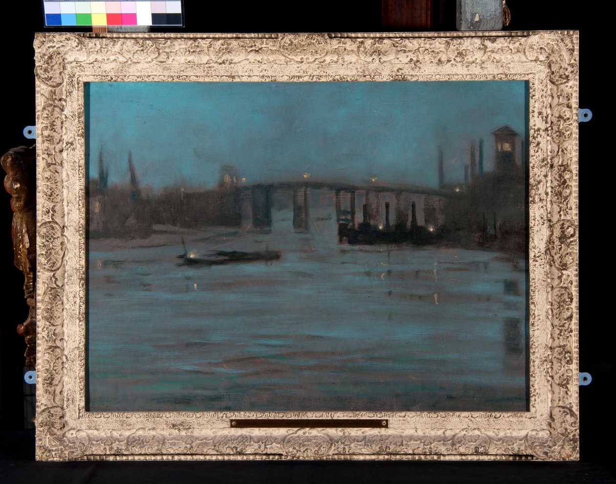 Nocturne, Battersea Old Bridge, London (olja på duk) av Walter Greaves