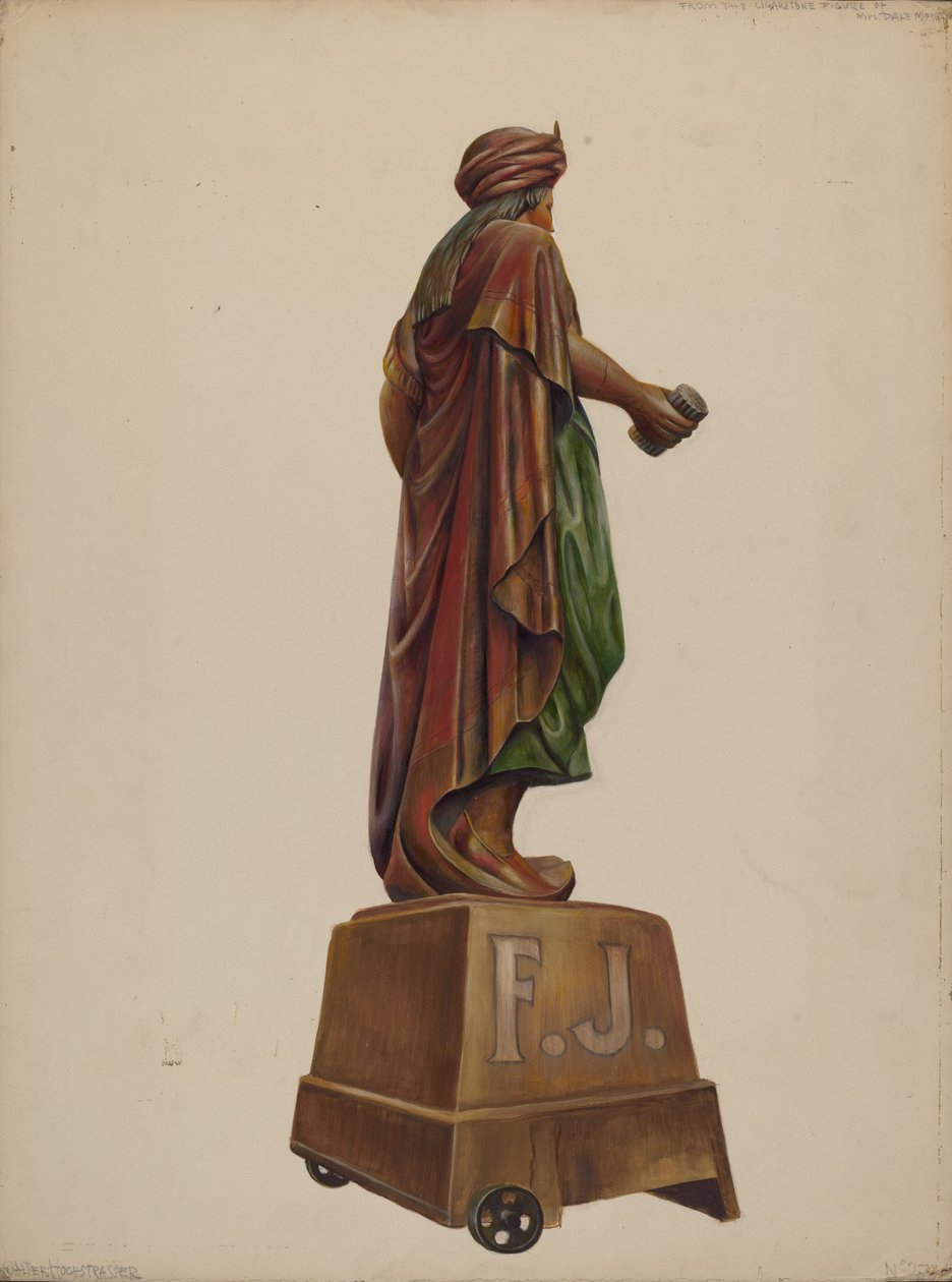 Cigarrbutiksfigur, c. 1937. av Walter Hochstrasser