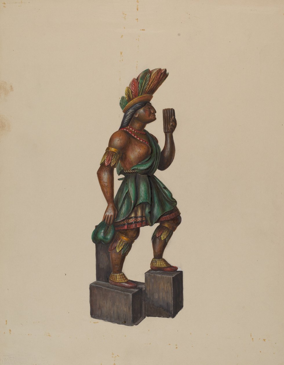 Cigarraffär Indian, ca. 1936. av Walter Hochstrasser