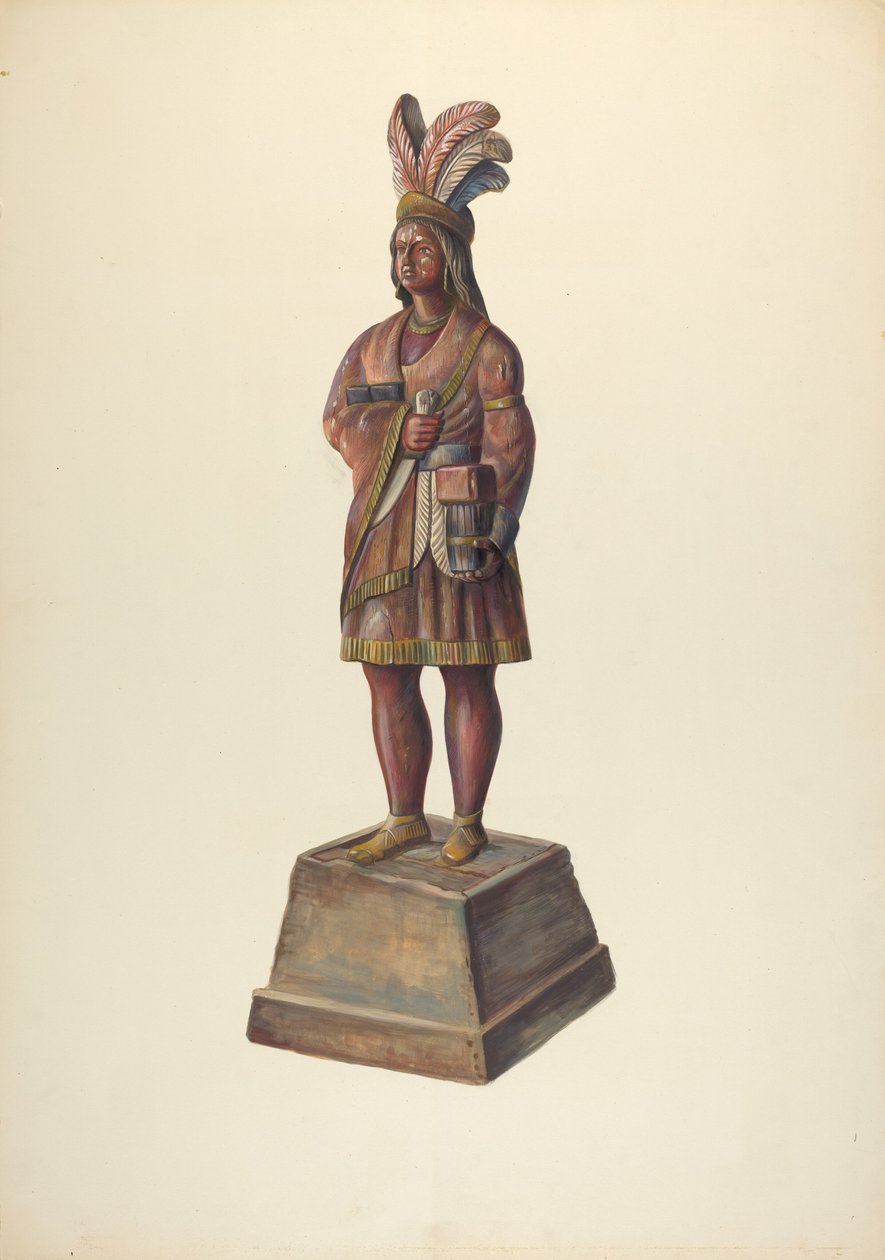 Cigarraffär Indian, ca. 1937. av Walter Hochstrasser