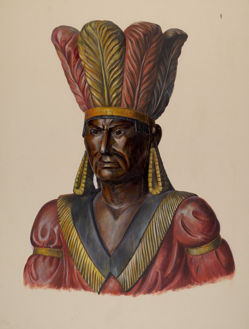Cigarraffär Indian, ca. 1937. av Walter Hochstrasser