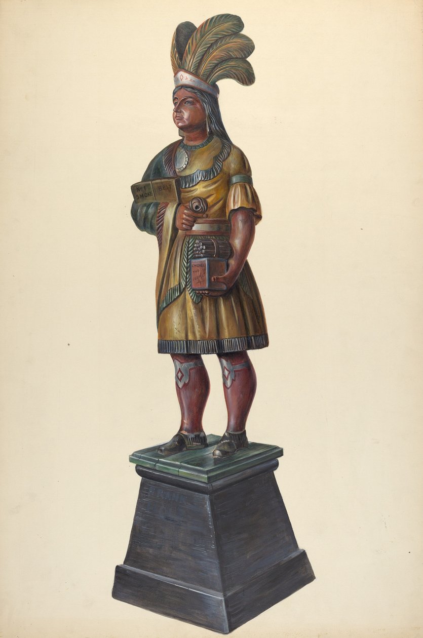 Cigarraffär Indian, ca. 1937. av Walter Hochstrasser
